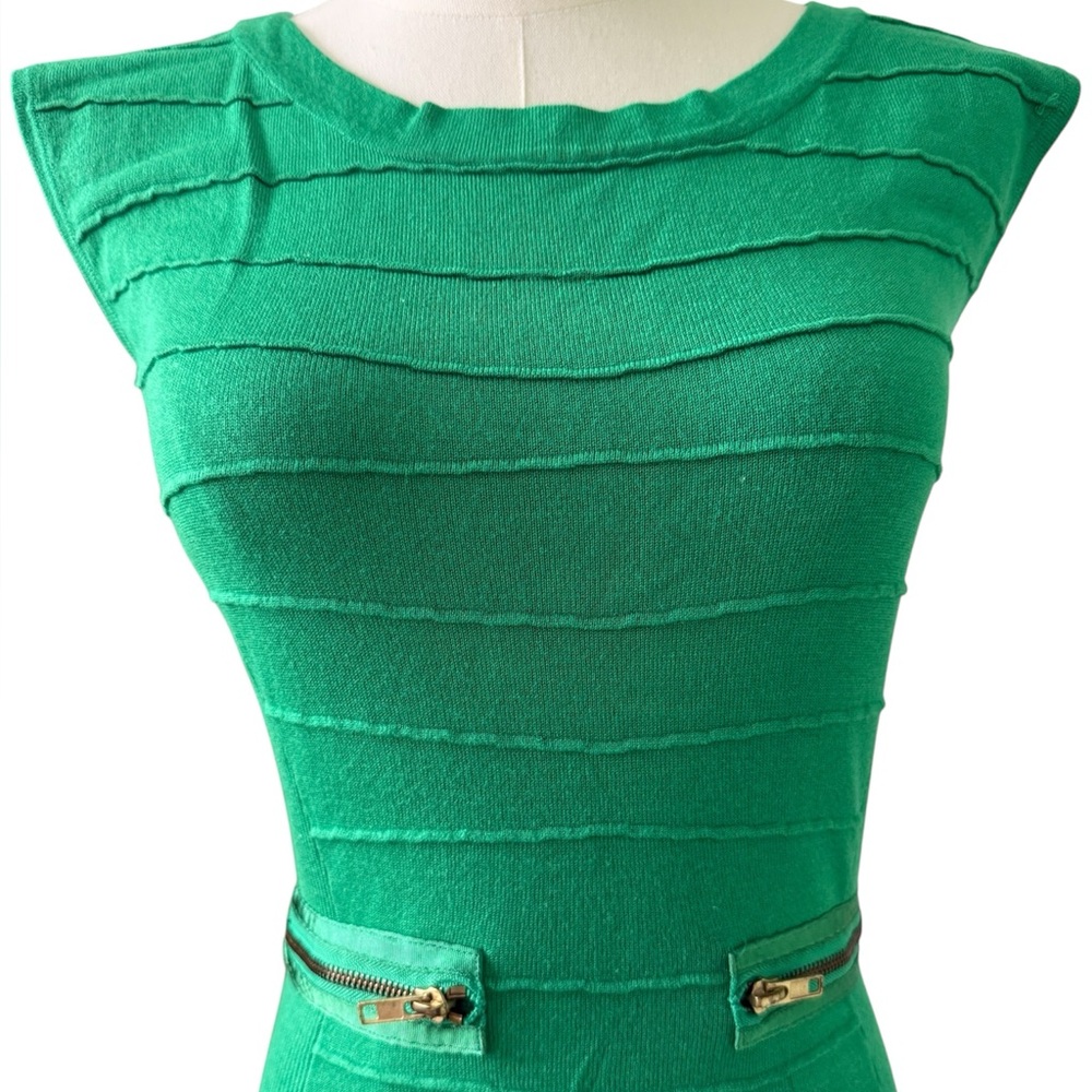 XOXO Emerald Green Mini Dress with Zipper Details